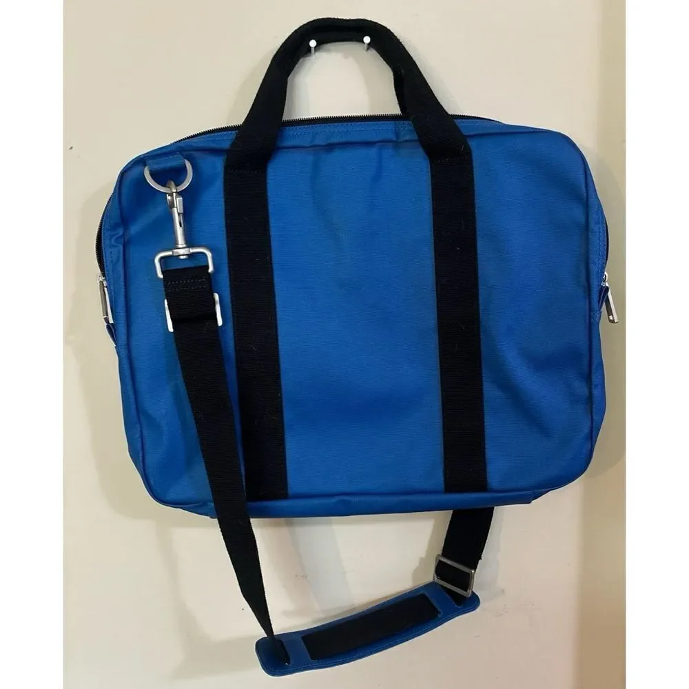 Rare Jack Spade Blue Canvas Briefcase Messenger Bag